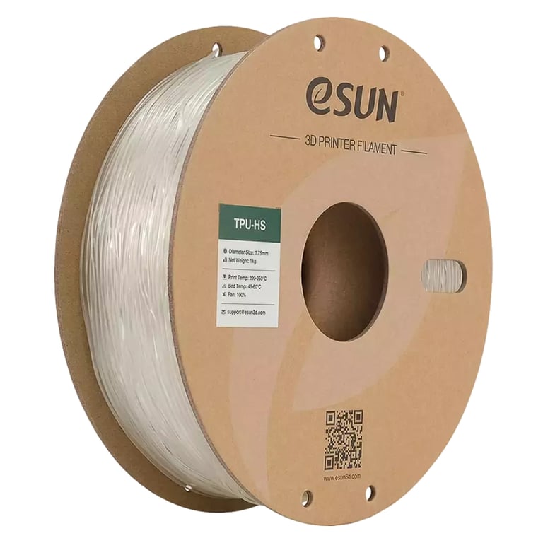 Пластик для 3D-принтера eSUN TPU HIGH SPEED 1,75mm 1kg CLEAR (TPU-HS175T1P1)