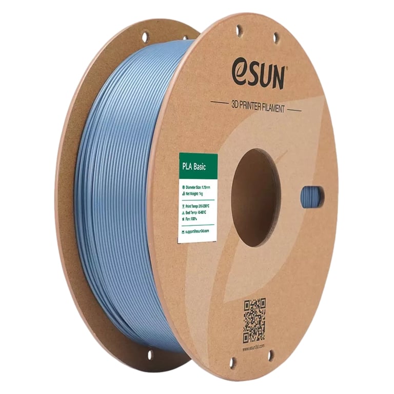 Пластик для 3D-принтера eSUN PLA BASIC 1,75mm 1kg LIGHT GREY (PLA-BASIC175Q-H1P1)
