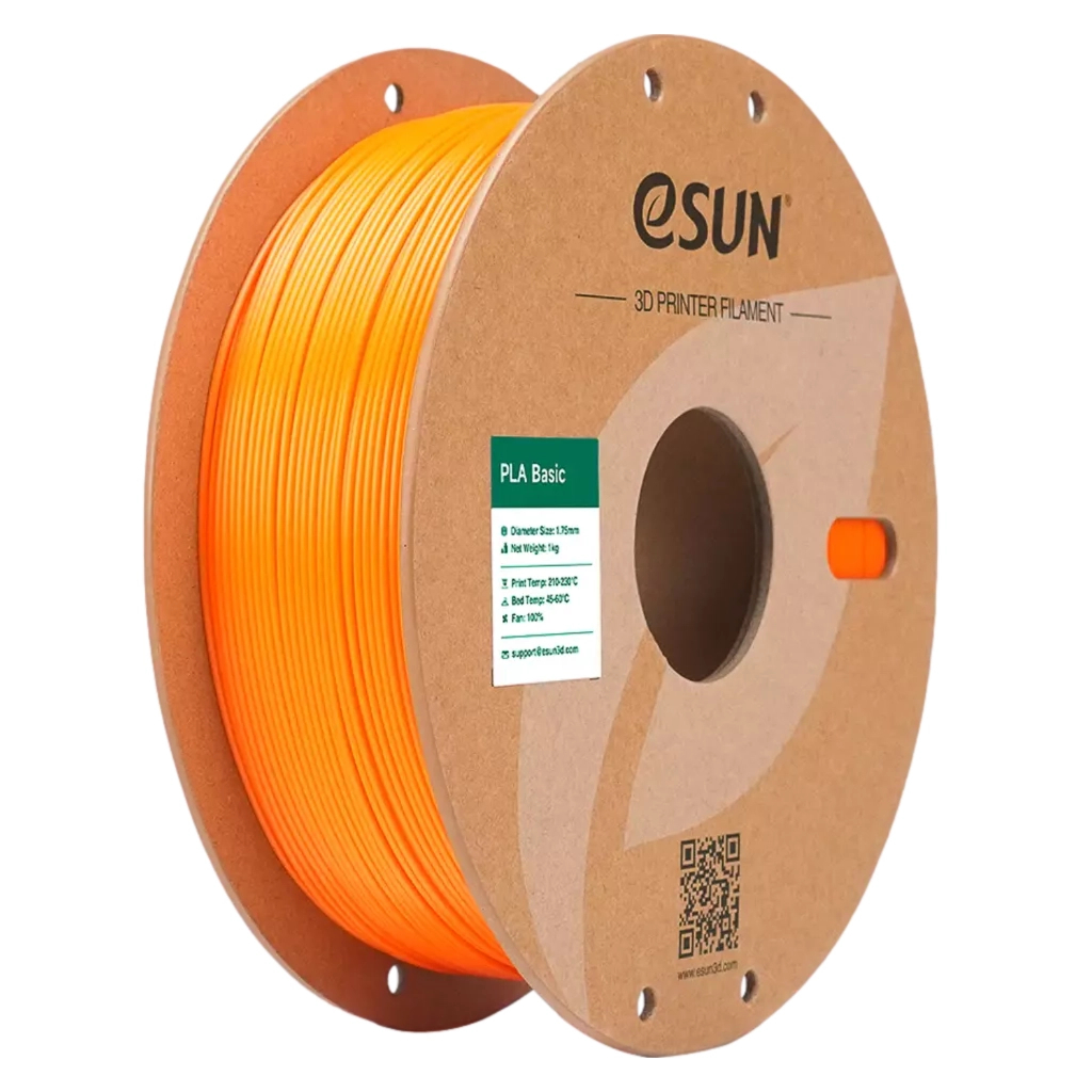 Пластик для 3D-принтера eSUN PLA BASIC 1,75mm 1kg ORANGE (PLA-BASIC175O1P1) - фото 1