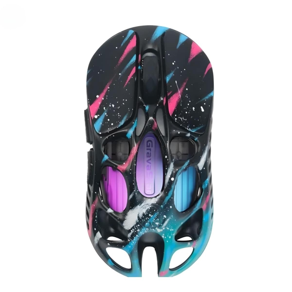 Мишка GravaStar Mercury X Pro 8K RGB Wireless/Bluetooth/USB Neon Graffiti (GS_X_PRO_CG_BLK) - фото 1