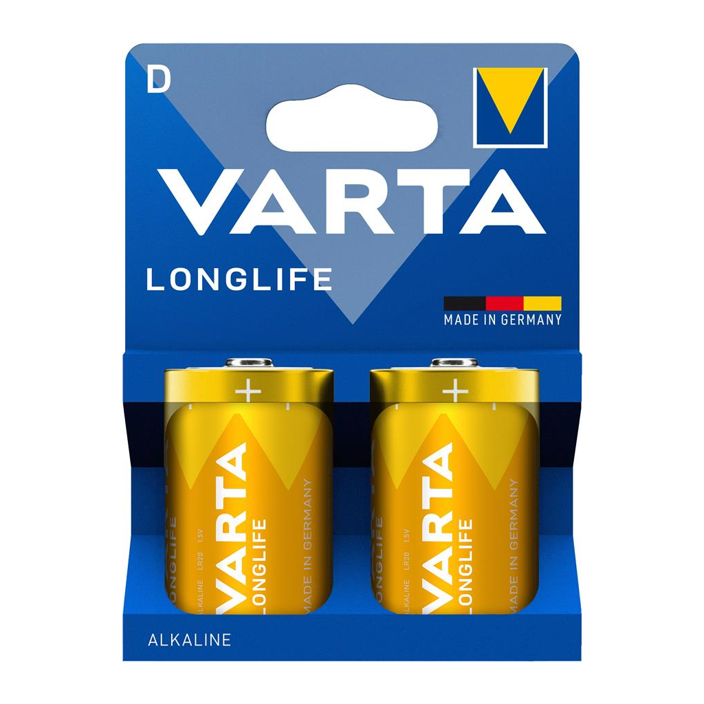 Батарейка Varta D (LR20) Longlife лужна * 2 (04120101422) - фото 1 Батарейка Varta D (LR20) Longlife лужна * 2 (04120101422) - фото 1