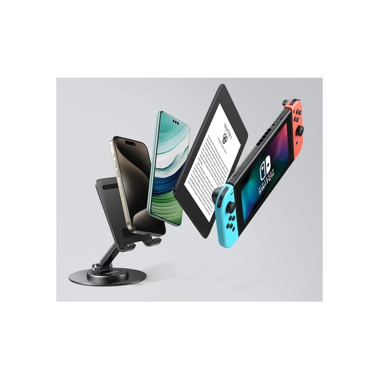 Підставка до планшета та телефона LP805 Swivel & Foldable Multi-Angle Phone Stand Black Ugreen (35152) - фото 8