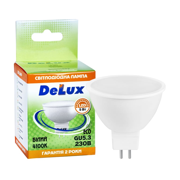 Лампочка Delux JCDR 5Вт 4100K 220В GU5.3 (90001293) - фото 2