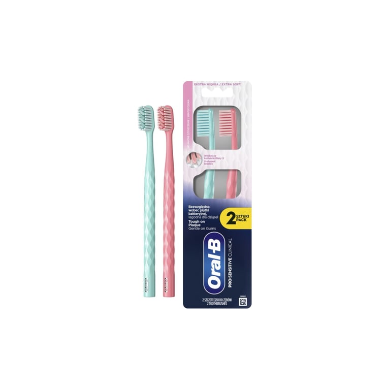 Зубна щітка Oral-B Pro-Sensitive Clinical Екстра м'яка 2 шт. (8700216567923) - фото 2