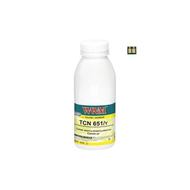 Тонер Canon MF651Cw/MF655Cdw/MF657Cdw, Canon 067 35г Yellow chip WWM (TC-Can067Y-35-WWM) - фото 1