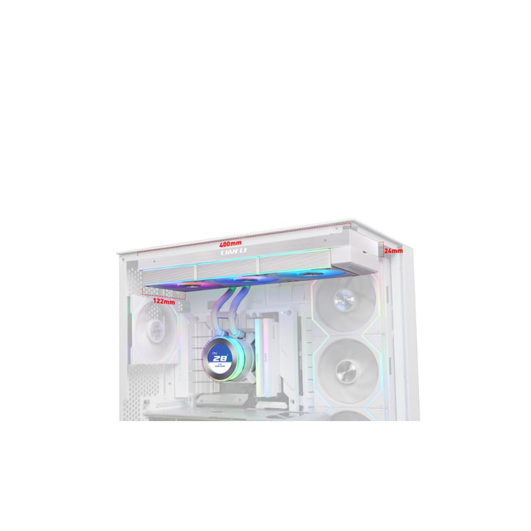 Система рідинного охолодження Lian Li HydroShift II LCD-C 360 FANLESS White (G89.GHS2LCD36W.00) - фото 7