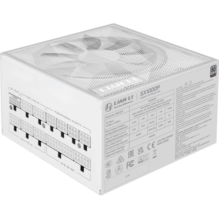 Блок живлення Lian Li 1000W SX1000P White (G9P.SX1000P.W000.EU) - фото 3