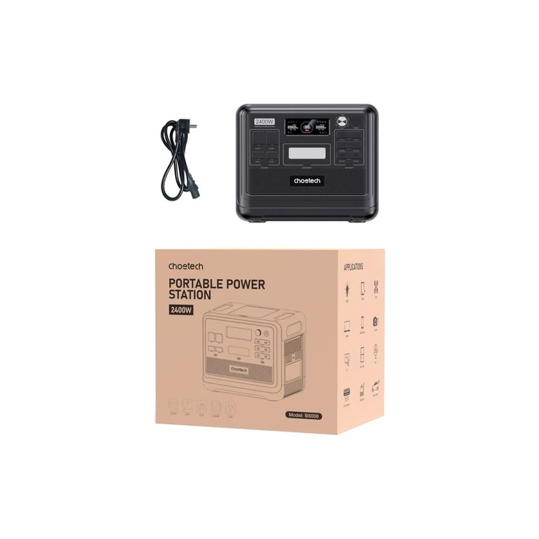 Зарядна станція Choetech BS008-BQB 2400W 2048Wh (BS008-BQB) - фото 4