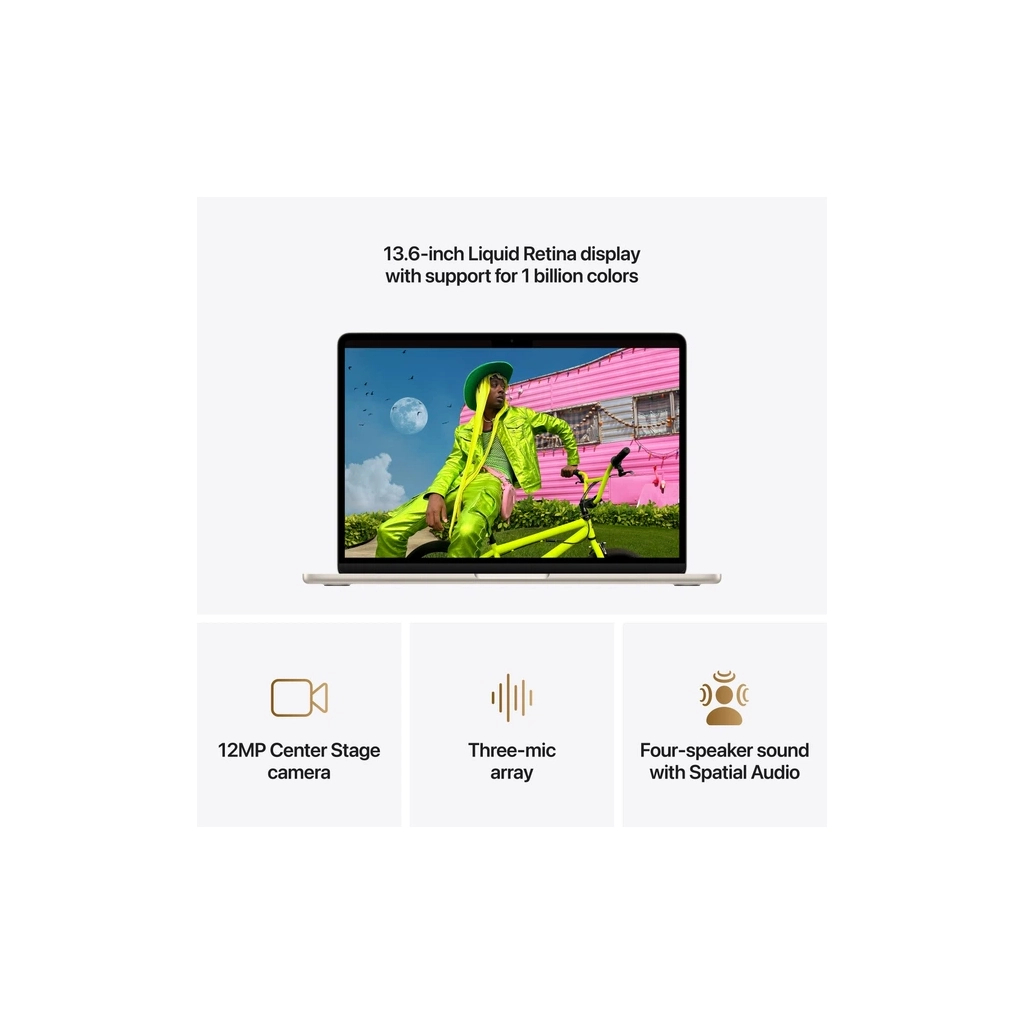 Ноутбук Apple MacBook Air 13 M5 A3449 Starlight (MDHD4UA/A) - фото 5 Ноутбук Apple MacBook Air 13 M5 A3449 Starlight (MDHD4UA/A) - фото 5
