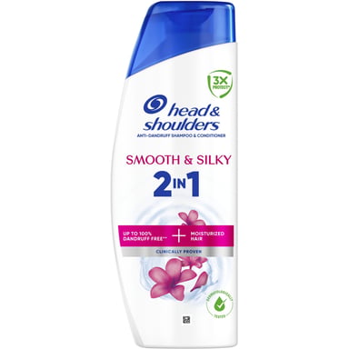 Шампунь Head & Shoulders 2 в 1 Проти лупи Гладке та шовковисте 400 мл (8006530305259) - фото 1