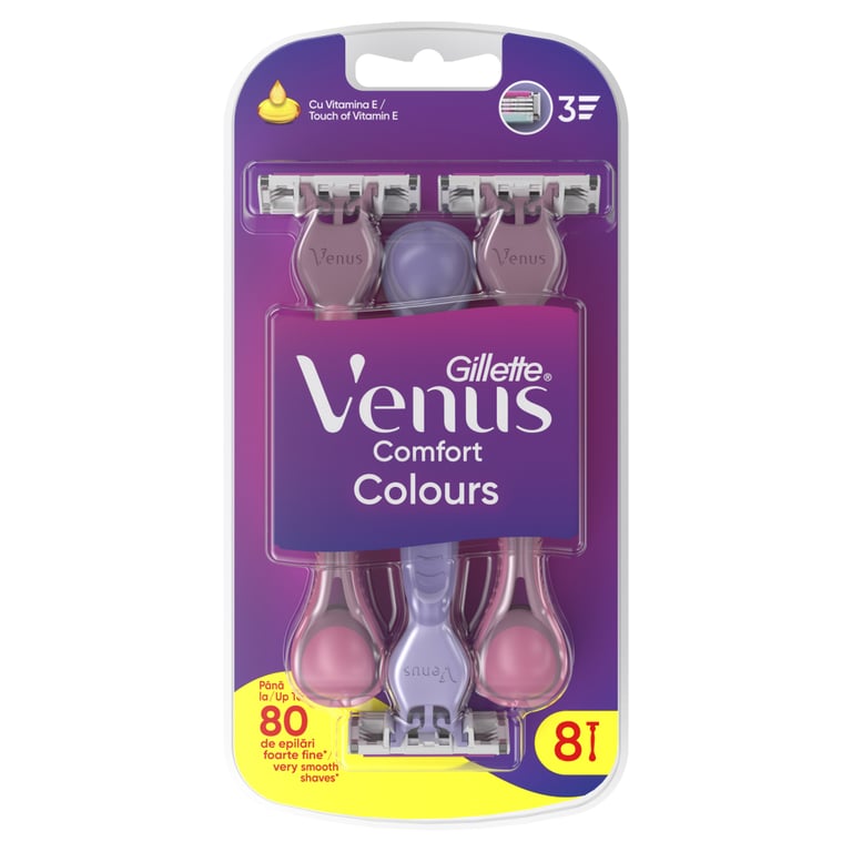 Бритва Gillette Venus Comfort Colours Одноразові 8 шт. (8006530129954) - фото 2