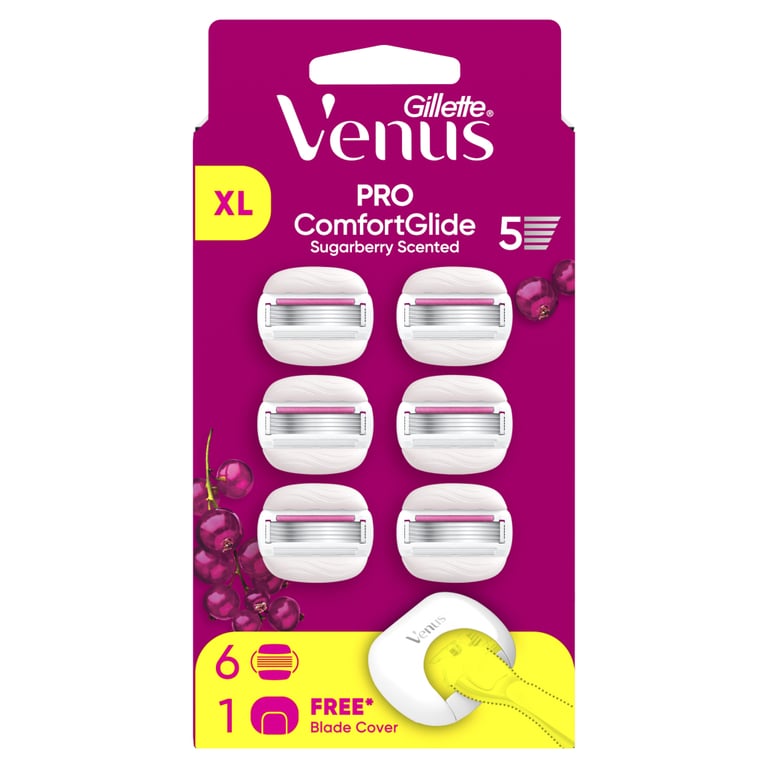 Змінні касети Gillette Venus PRO ComfortGlide Sugarberry Scented 6 шт. + Чохол (8700216969253) - фото 2