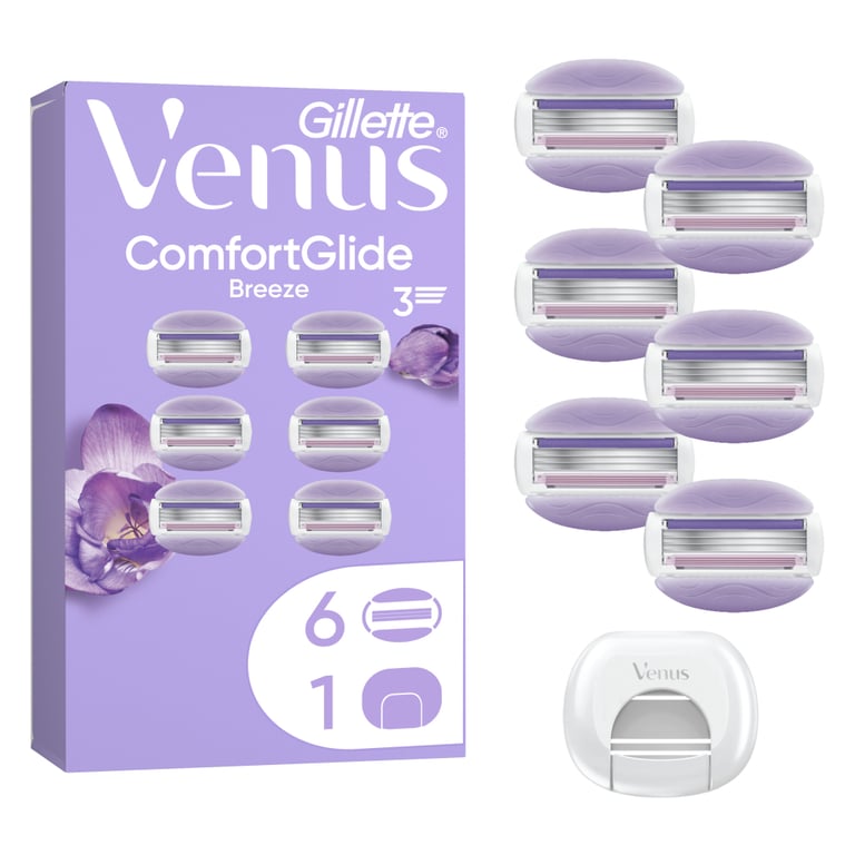 Змінні касети Gillette Venus ComfortGlide Breeze 6 шт. + Чохол (8700216969314) - фото 1