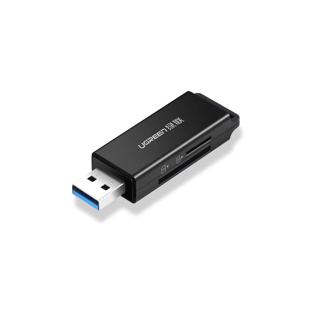 Зчитувач флеш-карт Ugreen USB 3.0 to SD/TF CM104 black (40752) - фото 1