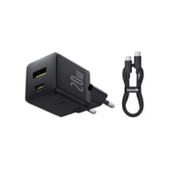 Зарядний пристрій Baseus 1xUSB-C PD20W + 1xUSB + cable USB-C to USB-C white (P10111608113-01) - фото 1