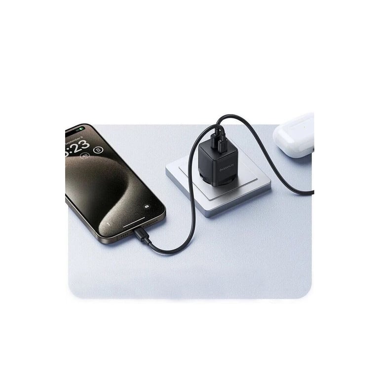 Зарядний пристрій Baseus 1xUSB-C PD20W + 1xUSB + cable USB-C to USB-C white (P10111608113-01) - фото 10