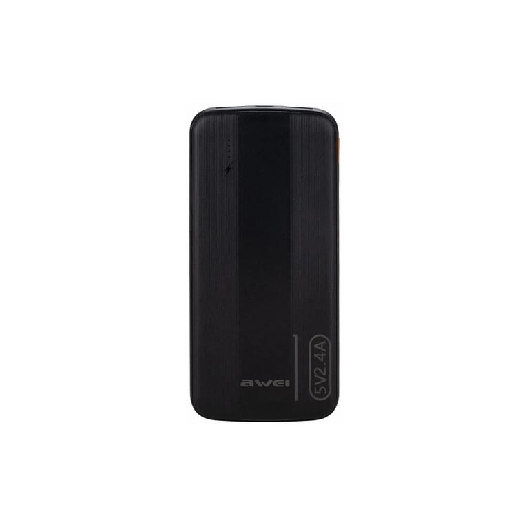Батарея універсальна AWEI 10000mAh P20K, 12W, Black (6954284009744) - фото 1