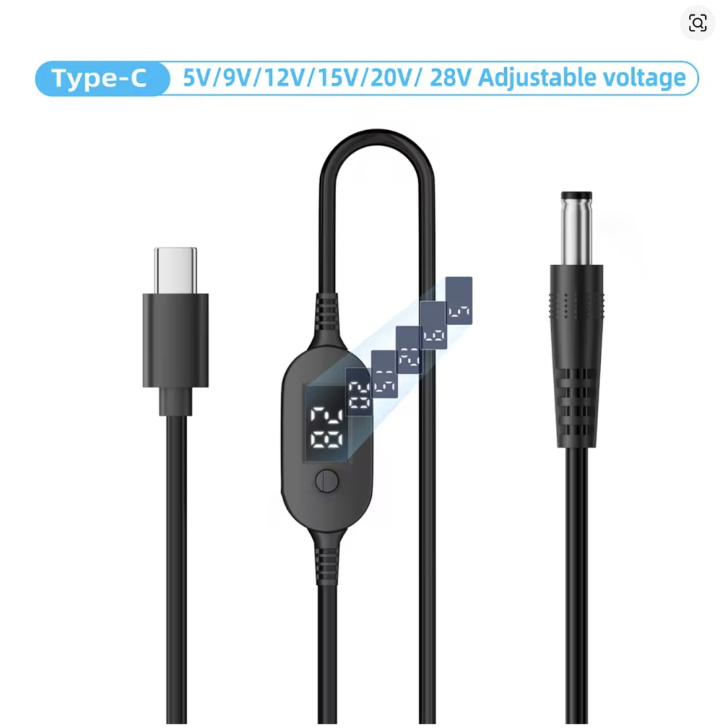 Кабель живлення USB-C to DC 5.5x2.5mm 1.0m 5V/9V/12V/15V/20V/28V 140W black XoKo (XK-K695) - фото 1 Кабель живлення USB-C to DC 5.5x2.5mm 1.0m 5V/9V/12V/15V/20V/28V 140W black XoKo (XK-K695) - фото 1
