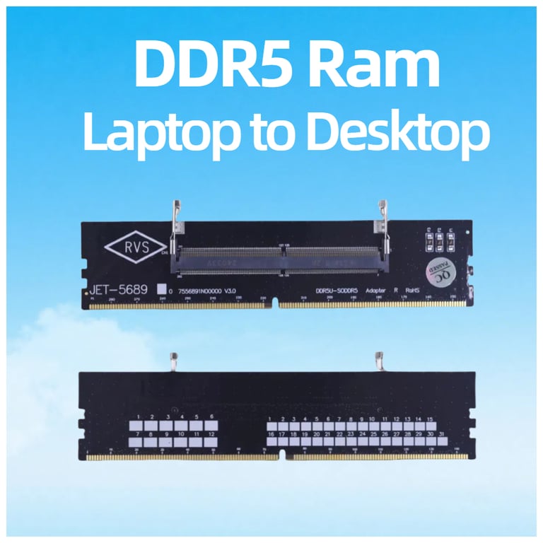 Конвертор Dynamode DDR5 Laptop SO-DIMM to Desktop DIMM RAM Memory (DM-DDR5-DIMM-Converter) - фото 2