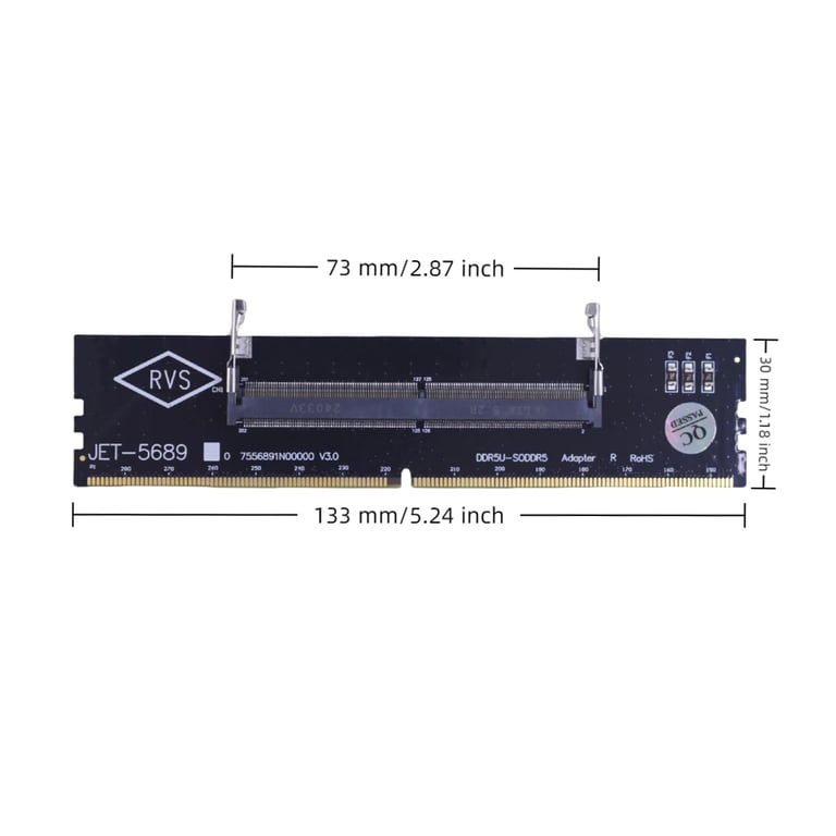 Конвертор Dynamode DDR5 Laptop SO-DIMM to Desktop DIMM RAM Memory (DM-DDR5-DIMM-Converter) - фото 5