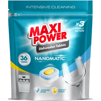 Таблетки для посудомийних машин Maxi Power Nanomatic 36 шт. (4820204703356) - фото 1