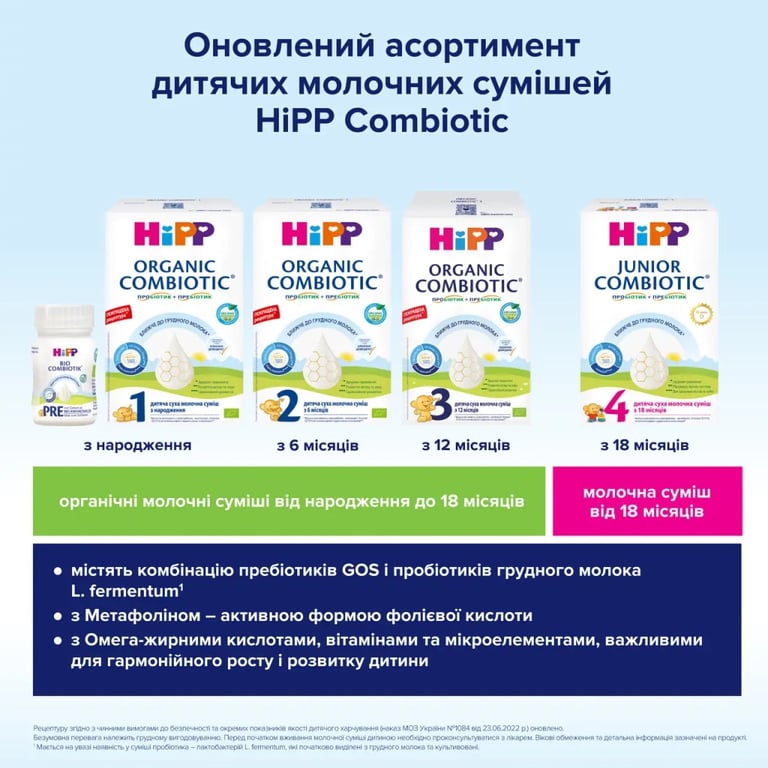 Дитяча суміш HiPP Organic Combiotic 1 500 г (1031097) - фото 8