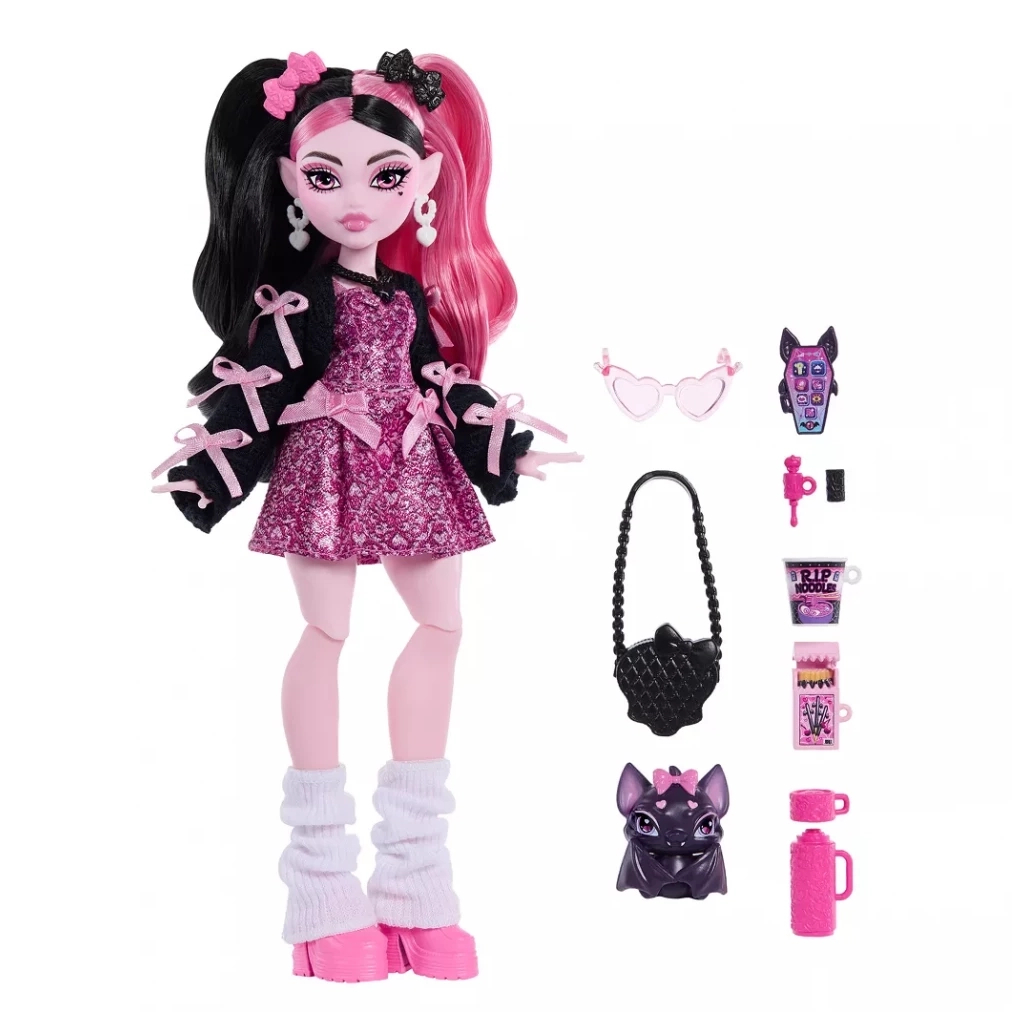 Лялька Monster High Дракулора Монстро-класика Monster High – нова ніч (JHK29) - фото 5 Лялька Monster High Дракулора Монстро-класика Monster High – нова ніч (JHK29) - фото 5