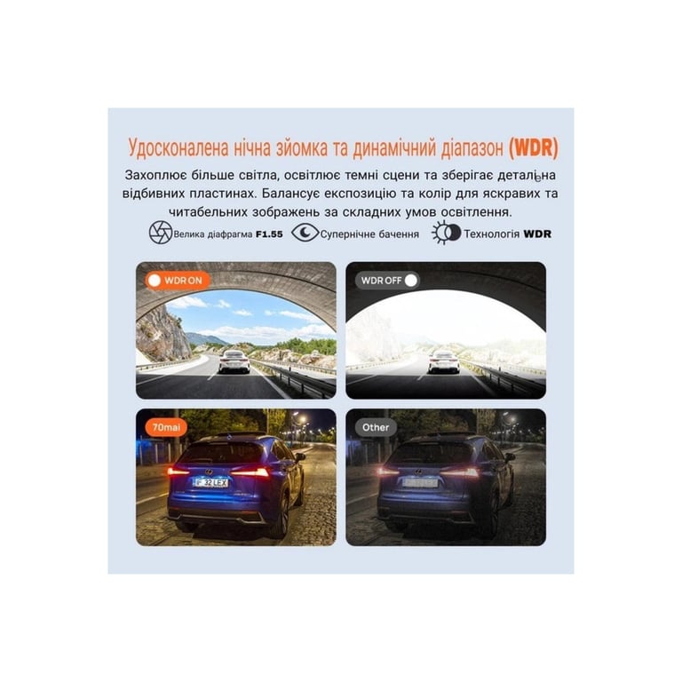 Відеореєстратор Xiaomi 70mai Dash Cam S410 (1188287) - фото 5