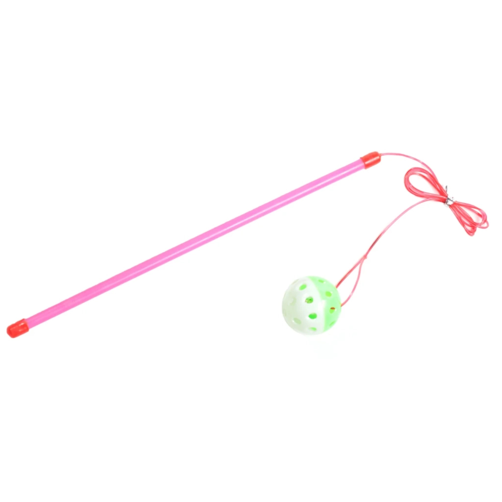 Іграшка для котів "FOX" Вудка-дражнилка "Куля пластикова сітчаста" (5901436131397) - фото 1