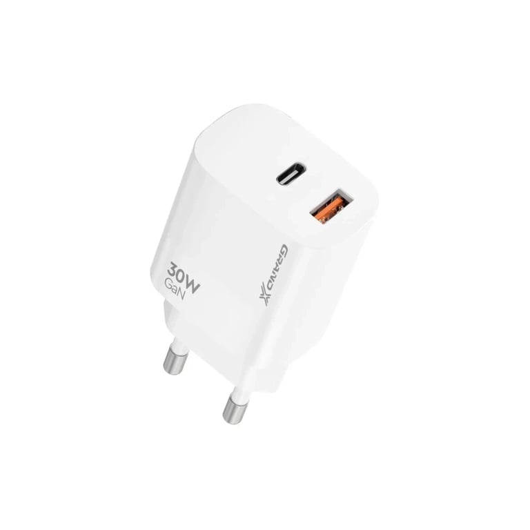 Зарядний пристрій Grand-X GaN 1xUSB-C + 1xUSB QC3.0 36W white (CH-360W) - фото 3