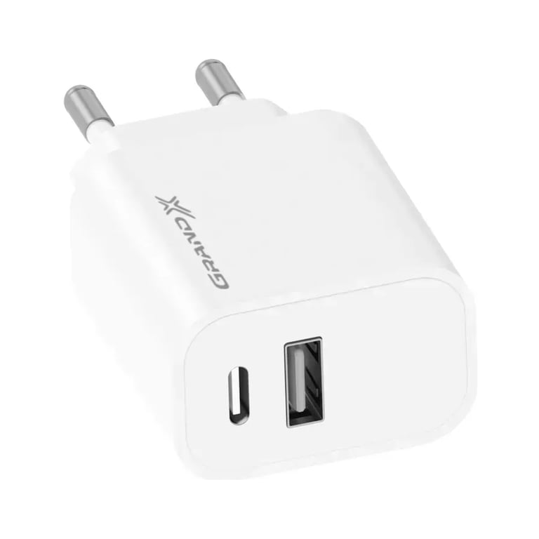Зарядний пристрій Grand-X 1xUSB-C + 1xUSB 21W OCP white (CH-21W) - фото 4