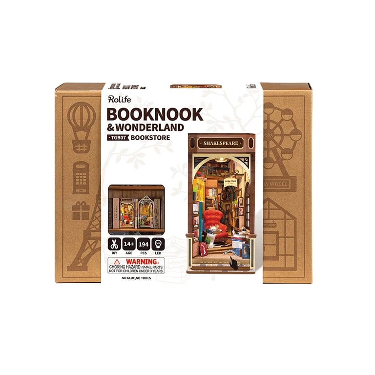 Конструктор Robotime Rolife дерев'яний 3D Книгарня (TGB07) - фото 3