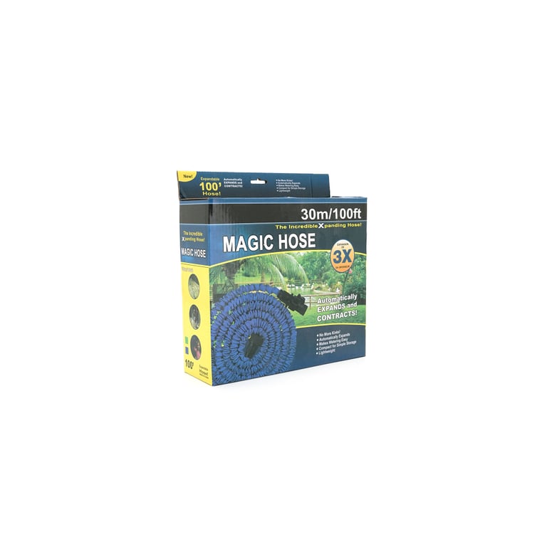 Шланг для поливу Voltronic 10-30м/100ft + розпилювач, насадка на кран, Blue/Green, Box (Garden hose 10-30) - фото 2