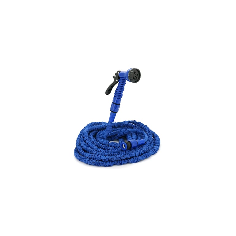 Шланг для поливу Voltronic 10-30м/100ft + розпилювач, насадка на кран, Blue/Green, Box (Garden hose 10-30) - фото 3