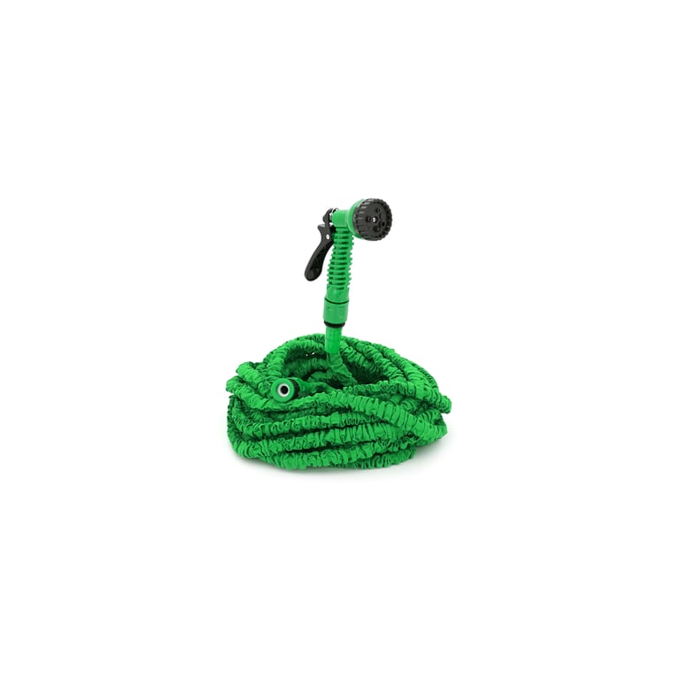 Шланг для поливу Voltronic 15-45м/150ft + розпилювач, насадка на кран, Blue/Green, Box (Garden hose 15-45) - фото 2
