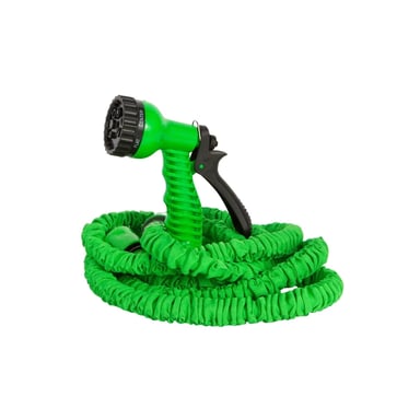 Шланг для поливу Voltronic 2,5-7,5м/25ft + розпилювач, насадка на кран, Blue/Green, Box (Garden hose 2.5-7.5) - фото 1