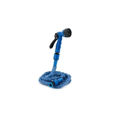 Шланг для поливу Voltronic KY-75B, 2,5-7.5м/25ft, + розпилювач, насадка на кран, Blue, Box (KY-75B) - фото 1