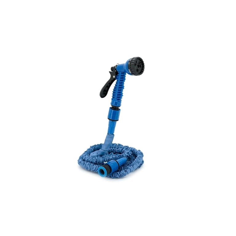 Шланг для поливу Voltronic KY-75B, 2,5-7.5м/25ft, + розпилювач, насадка на кран, Blue, Box (KY-75B)