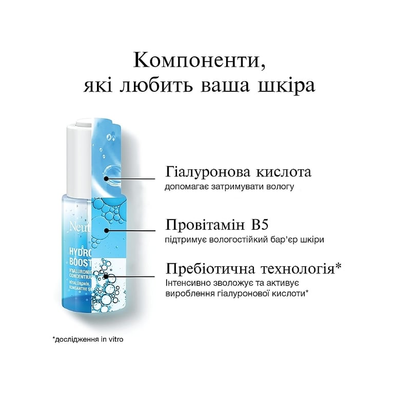 Сироватка для обличчя Neutrogena Hydro Boost Hyaluronic Acid Concentrated Serum З гіалуроновою кислотою 15 мл (3574661632926) - фото 4
