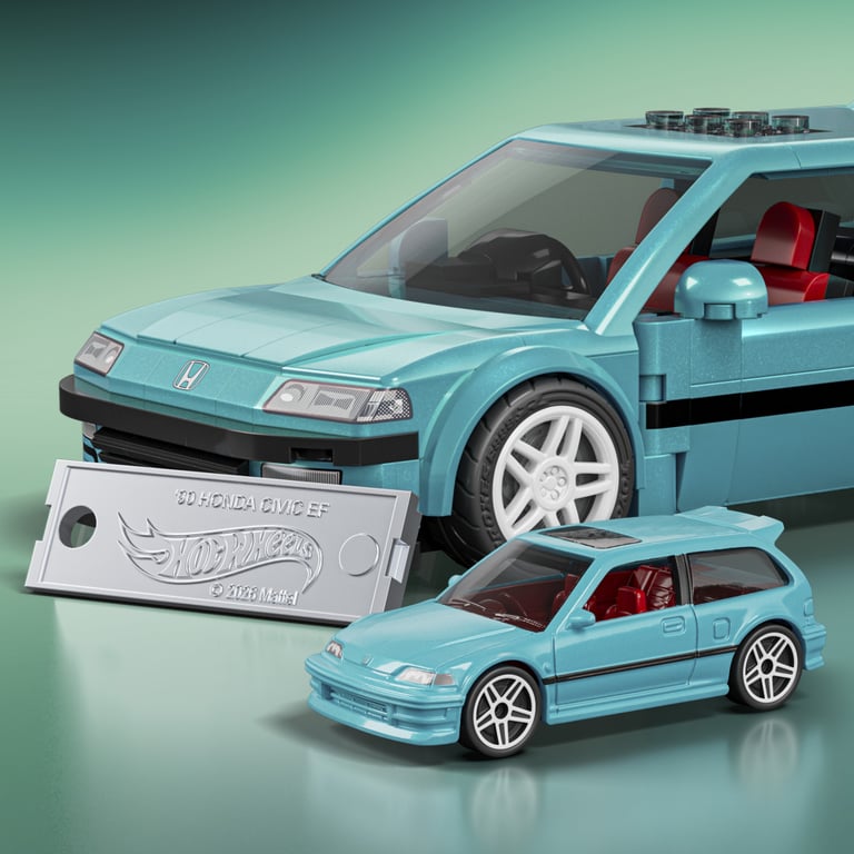 Конструктор Mattel Brick Shop Speed Honda Custom 90 Civic EF (JHF62) - фото 7