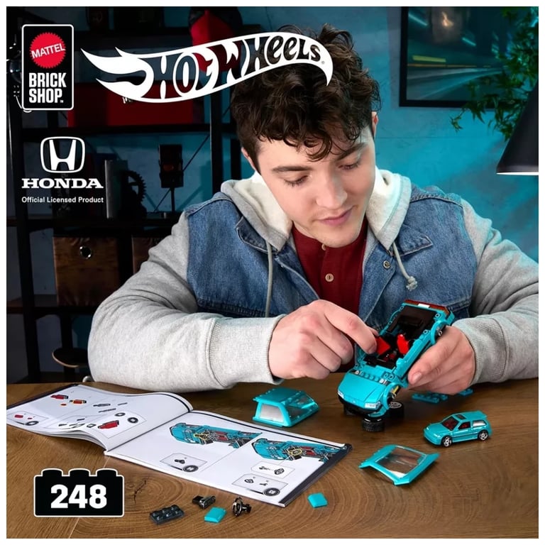 Конструктор Mattel Brick Shop Speed Honda Custom 90 Civic EF (JHF62) - фото 9