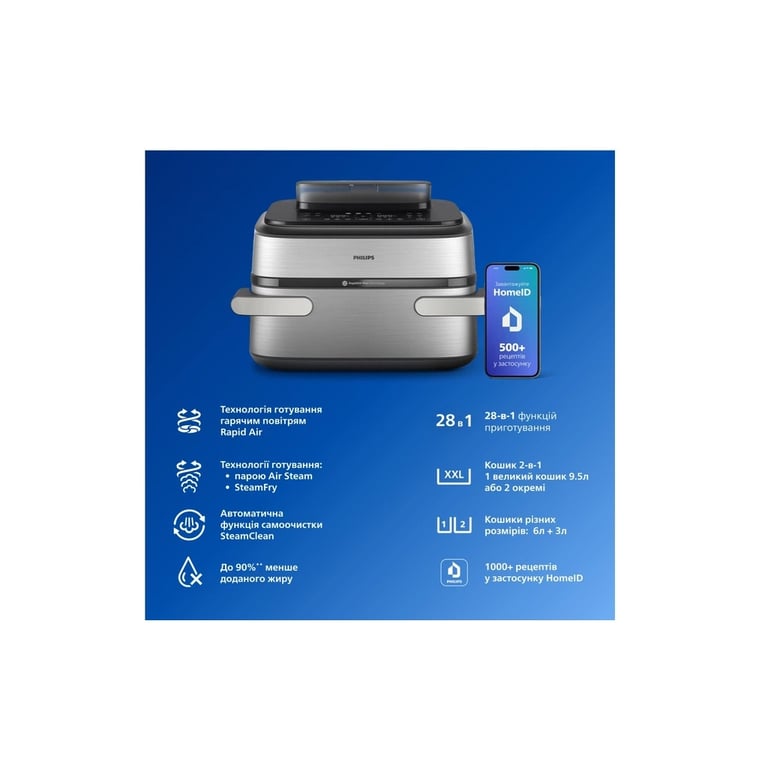 Мультипіч Philips Ovi Dual SteamFry (NA565/02) - фото 2