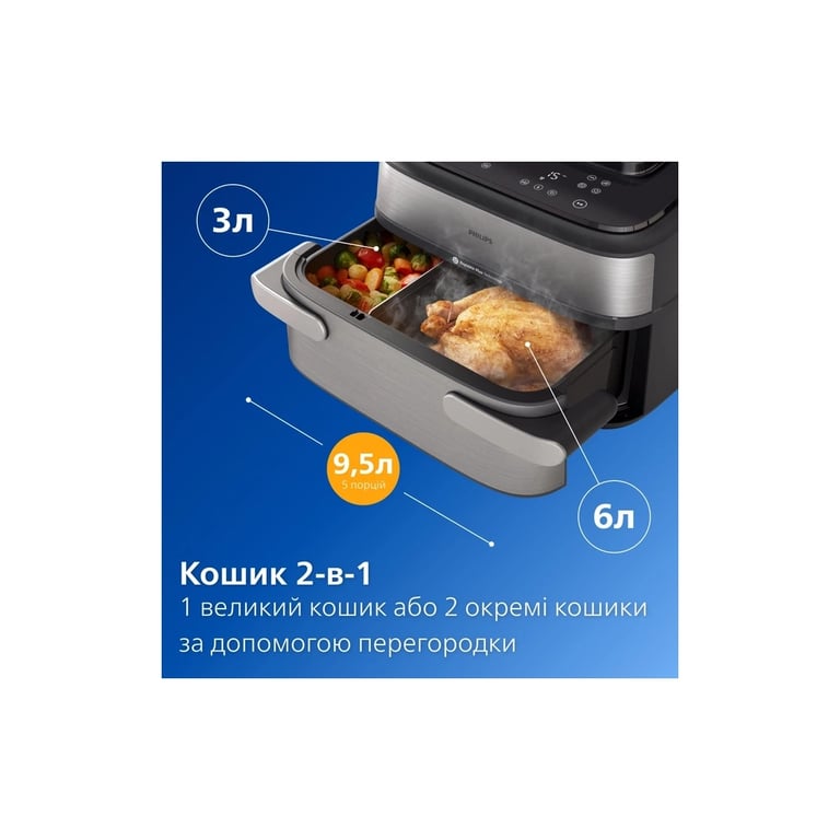 Мультипіч Philips Ovi Dual SteamFry (NA565/02) - фото 3