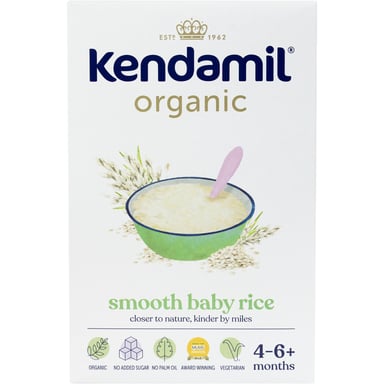 Дитяча каша Kendamil Безмолочна Organic Рисова з 4-6 місяців 120 г (92000154) - фото 1