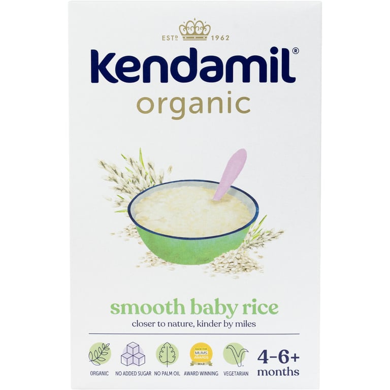Дитяча каша Kendamil Безмолочна Organic Рисова з 4-6 місяців 120 г (92000154) - фото 1