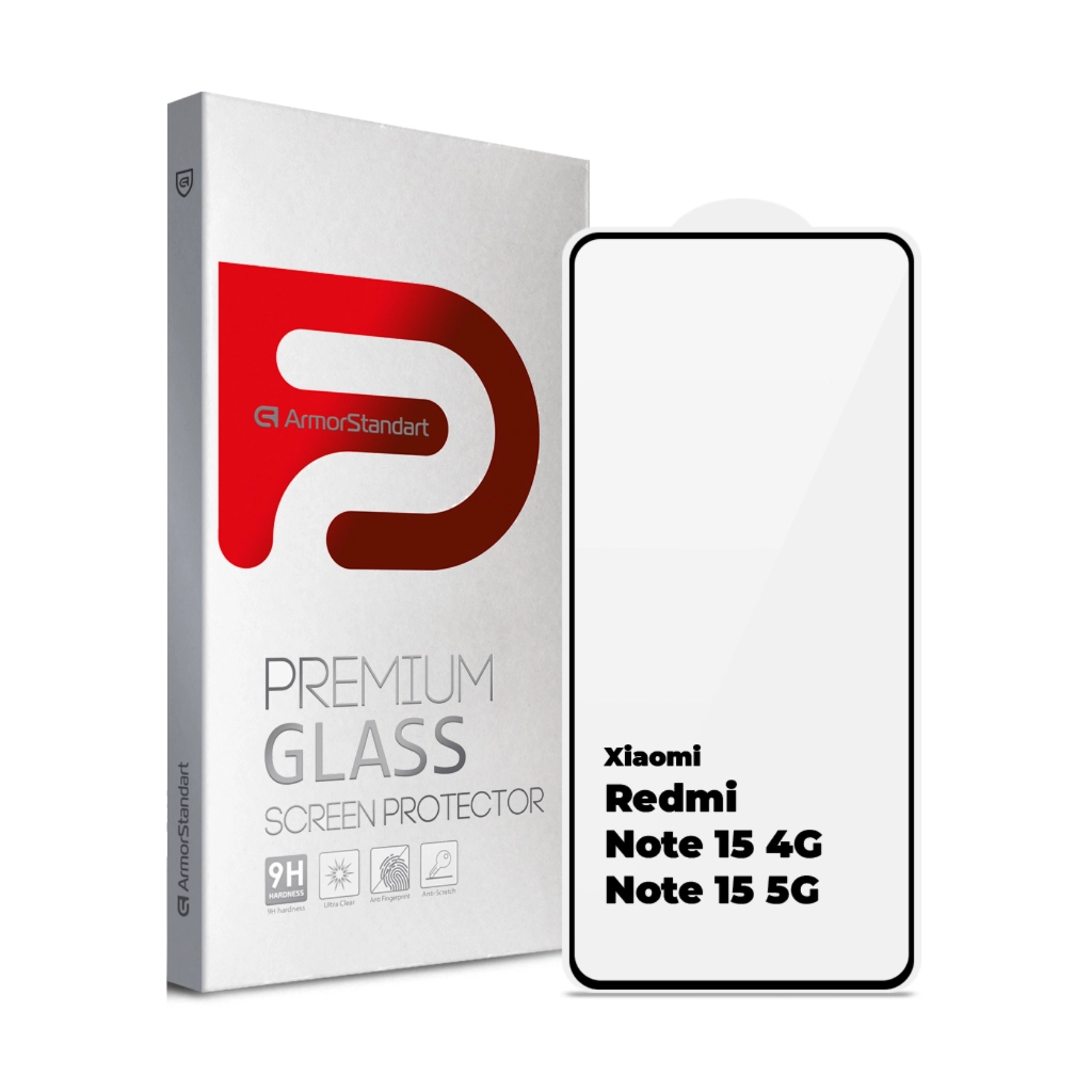 Скло захисне Armorstandart Edge Glue Curved Xiaomi Redmi Note 15 4G / Note 15 5G (ARM90044) - фото 1