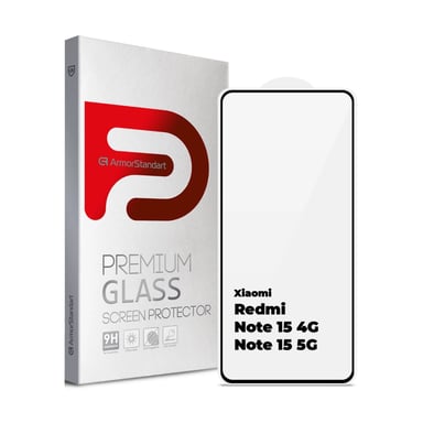 Скло захисне Armorstandart Edge Glue Curved Xiaomi Redmi Note 15 4G / Note 15 5G (ARM90044) - фото 1