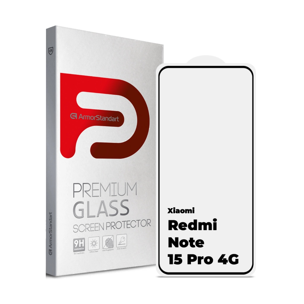 Скло захисне Armorstandart Edge Glue Curved Xiaomi Redmi Note 15 Pro 4G (ARM90804) - фото 1