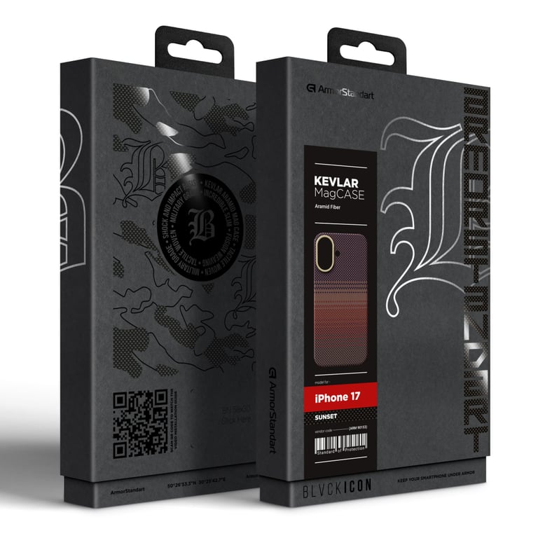 Чохол до мобільного телефона Armorstandart BlackIcon Kevlar MagCase Apple iPhone 17 Sunset (ARM90153) - фото 2