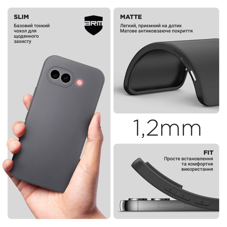 Чохол до мобільного телефона Armorstandart Matte Slim Fit Google Pixel 10a 5G Black (ARM90517) - фото 3